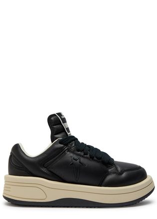 Rick Owens ブラック 厚底 ロウカット レザー スニーカー Rick Owens リックオウエンス スニーカー LOW SNEAKS ロー