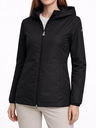 Canadian Aster Fitted Hooded Black Jacket