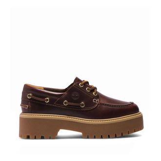Timberland Laced Shoes, female, Brown, Size: 10 US Stone Street Boat Shoe
