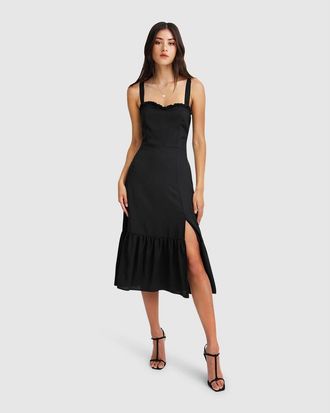 Belle & Bloom Summer Storm Midi Dress in Black at Nordstrom, Size X-Small Au