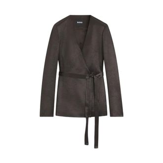 HUGO BOSS Hugo, Blazers, female, Brown, Size: L Jia15 Blazer