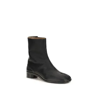 Maison Margiela Mens Black Calf Leather Bos Taurus Ankle Boots