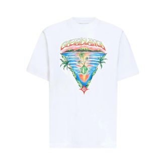Casablanca T-Shirts, male, White, Size: XL Innocence Triangle Short Sleeve T-Shirt