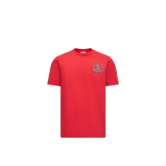 Moncler Logo Cotton T-shirt Red Size 3XL