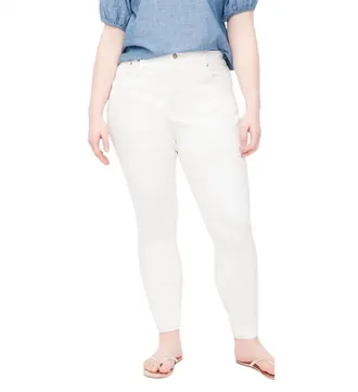 J.crew Curvy 10 High-Rise Skinny Jean In Signature Stretch In White