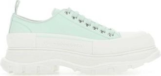 スニーカー alexander mcqueen Sea green leather Tread Slick sneakers Alexander Mcqueen Sea Green Leather Tread Slick Sneakers for
