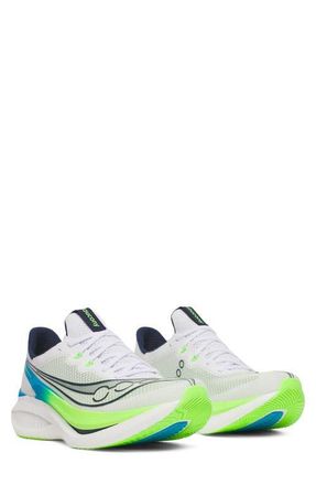 Saucony Endorphin Pro 5 Racing Shoe in White/Slime at Nordstrom, Size 10.5