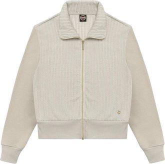 Colmar Gebreid sweatshirt met rits - Dames - Vesten met rits - Wit - S - Katoen - Hoodies & sweatvesten