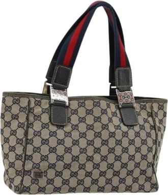 Gucci Pre-owned Tote Bag - Dames - Vintage Shopper - Beige - ONE Size - Leer - Vintage
