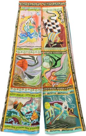 Alemais Lucky Pace Trousers - Womens - Silk