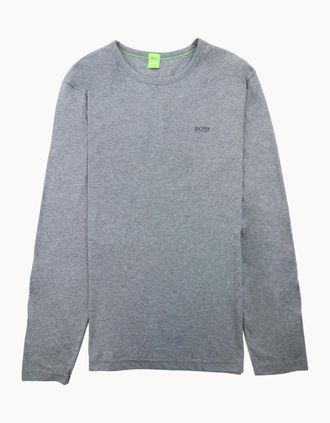 HUGO BOSS Mens Hugo Boss Small Logo Long Sleeve Togn Dark Grey - Size: 46