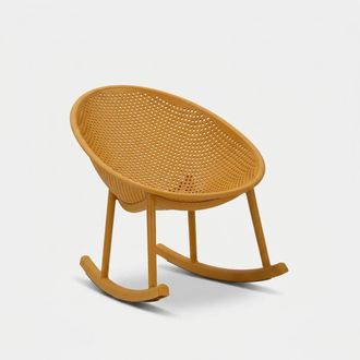 Les Tendances Silla Mecedora De Polipropileno Para Interior Y Exterior Ibiza - Naranja