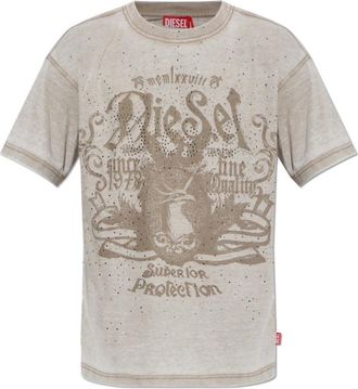 Diesel Hombre, Camisetas, Beige, Talla: 3XL