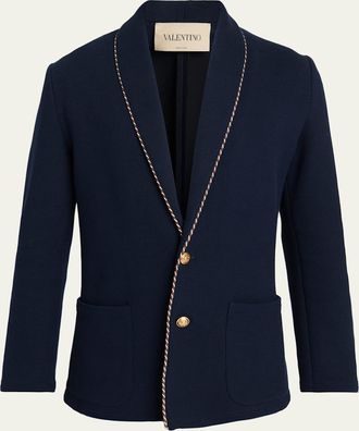 Valentino Garavani Mens Cotton Jersey Knit Jacket