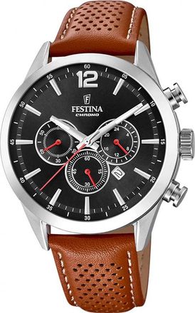 Festina F20542-6 Mens Timeless Chronograph Watch - Silver - One Size