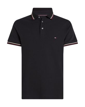 Tommy Hilfiger Tipped Mens Slim Fit Polo - Black - Size X-Large