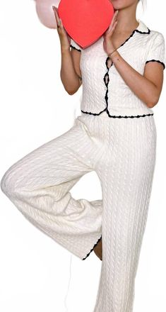 Bailey Rose Modern Knit Romance Set In White