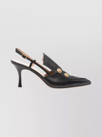 Chloé pointed toe slingback mules and buttons