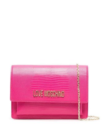 Love Moschino logo-plaque satchel bag - women - Polyurethane - OS - Pink