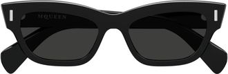 Alexander McQueen Am 0548S Zonnebril - unisex - Zonnebrillen - Zwart - 52 MM - Nylon - Accessoires