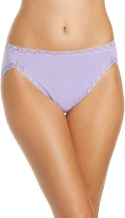 Natori Bliss Cotton French Cut Briefs in Violet Tlp at Nordstrom, Size Xx-Large