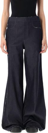Marni Navy Blue Stretch-cotton Wide-leg Jeans