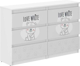 OEM C&oacute;moda Infantil R-120 Osito De Peluche Blanco