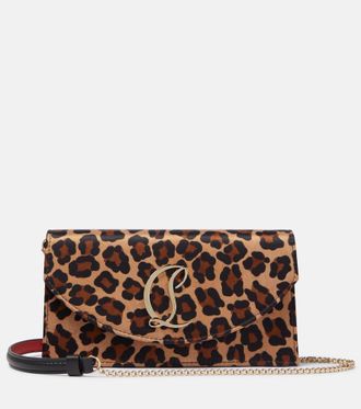 Christian Louboutin Clutch Loubi54 in raso con stampa