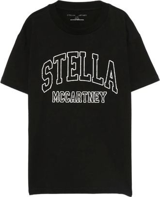 Stella McCartney logo-print T-shirt - kids - Cotton - 14+ - Black