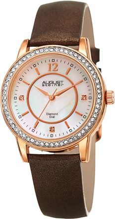 August Steiner Quartz Diamond White Dial Ladies Watch AS8227BR