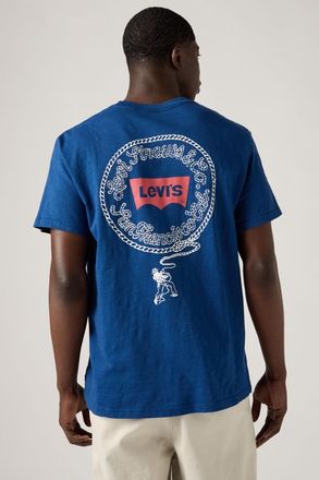 Levi's Camiseta de fit holgado - Hombre - 2XL - Azul / Lasso Navy Peony