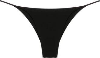 La Reveche Zwarte hoog getailleerde bikinibroek Halima - Dames - Bikinis - Zwart - M - Leer - Badmode