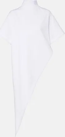 Alaia Ala&iuml;a Asymmetric cotton jersey T-shirt