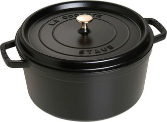 Staub 7-Quart Enameled Cast Iron Dutch Oven in Black Matte at Nordstrom
