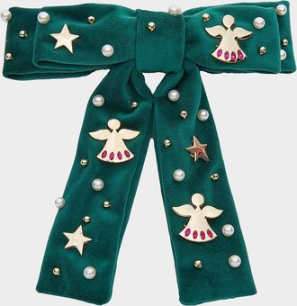 Lele Sadoughi Antoinette Angel Bell Bow Barrette