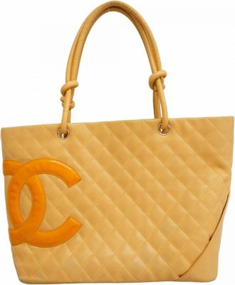 Chanel Beige Leather Tote Bag (Pre-Owned)