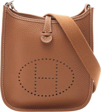 Hermès Borsa a tracolla Evelyne I TPM in pelle Clemence 2024 - Marrone