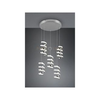 Reality Laola sospensione led 40W 6250lm, 4000K 5 spirali cromate dimmerabile con interruttore d. 45CM