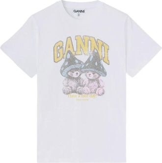 Ganni Mujer, Camisetas, Blanco, Talla: L