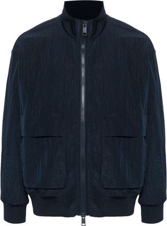 A|X Armani Exchange textured zipped jacket - men - Polyamide/Polyester - S - Blue