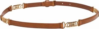 Frame Denim Womens Twisted Link Belt In Camel