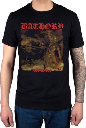AWDIP Official Bathory Hammerheart T-Shirt Licensed Band Merchandise Black