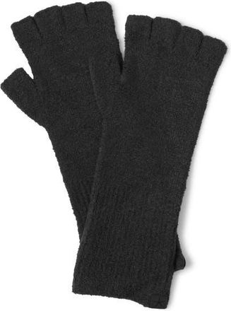Barefoot Dreams CozyChic Lite Fingerless Gloves in Black at Nordstrom, Size Large