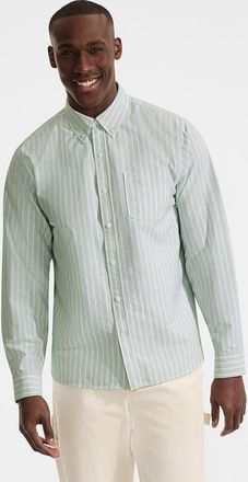 Lands End Traditional Fit Comfort-First Sail Rigger Oxford Shirt in Pale Marsh Water Stripe at Nordstrom, Size Xx-Large