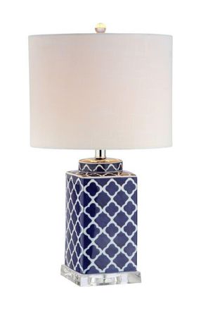 Jonathan Y Designs Clarke 23 Chinoiserie LED Table Lamp, Blue/White at Nordstrom