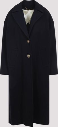 Golden Goose Dark Blue Wool Cocoon Coat