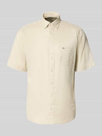 Fynch-Hatton Fynch-Hatton Slim Fit Freizeithemd aus Leinen-Baumwoll-Mix in Offwhite, Gr&ouml;&szlig;e 3XL