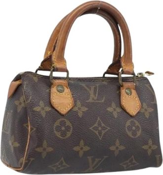 Louis Vuitton Pre-owned Mini Speedy - Dames - Vintage Mini Tas - Bruin - ONE Size - Leer - Vintage