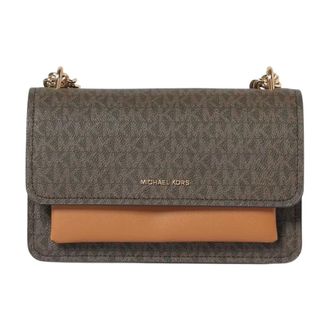 Michael Kors Shoulder Bags, female, Brown, Size: ONE SIZE Claire Large Signature Logo Shoulder Bag
