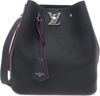 Louis Vuitton Pre-owned Lockme Bucket - Dames - Vintage Tas - Zwart - ONE Size - Leer - Vintage